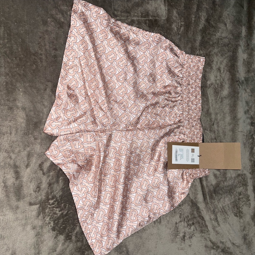 Pink Logo Patterned Shorts